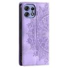 For Motorola Edge 50 Pro Totem Embossed Magnetic Leather Phone Case(Purple) - 3