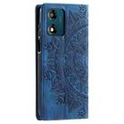 For Motorola Moto E14 Totem Embossed Magnetic Leather Phone Case(Blue) - 3