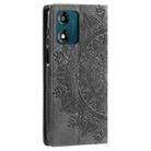 For Motorola Moto E14 Totem Embossed Magnetic Leather Phone Case(Grey) - 3