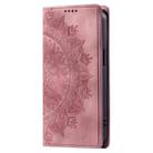 For Motorola Moto E14 Totem Embossed Magnetic Leather Phone Case(Rose Gold) - 2