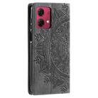 For Motorola Moto G85 Totem Embossed Magnetic Leather Phone Case(Grey) - 3