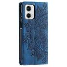 For Motorola Edge 50 Fusion Totem Embossed Magnetic Leather Phone Case(Blue) - 3
