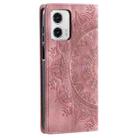 For Motorola Edge 50 Fusion Totem Embossed Magnetic Leather Phone Case(Rose Gold) - 3