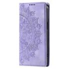 For Motorola Edge 50 Fusion Totem Embossed Magnetic Leather Phone Case(Purple) - 2