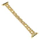 For Apple Watch SE 2023 44mm Hearts Crossed Diamond Metal Watch Band(Gold) - 1