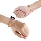 For Apple Watch Series 8 41mm Hearts Crossed Diamond Metal Watch Band(Rose Gold) - 3