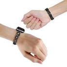For Apple Watch Series 7 45mm Hearts Crossed Diamond Metal Watch Band(Black) - 3