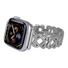 For Apple Watch Series 2 38mm Hearts Crossed Diamond Metal Watch Band(Starlight Color) - 2