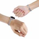For Apple Watch Series 2 38mm Hearts Crossed Diamond Metal Watch Band(Starlight Color) - 3