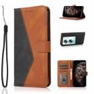 For OPPO A79 5G Dual-color Stitching Leather Phone Case(Black Brown) - 1