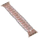 For Apple Watch SE 2023 44mm Beaded Diamond Bracelet Watch Band(Pink) - 2