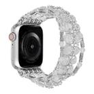 For Apple Watch 6 40mm Beaded Diamond Bracelet Watch Band(White) - 1