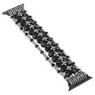 For Apple Watch Series 5 40mm Beaded Diamond Bracelet Watch Band(Black) - 2