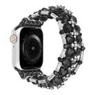 For Apple Watch Series 2 42mm Beaded Diamond Bracelet Watch Band(Black) - 1