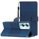 For OPPO A79 5G Diamond Embossed Skin Feel Leather Phone Case(Dark Blue) - 1