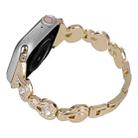 For Apple Watch Series 8 45mm Gourd Diamond Metal Watch Band(Gold) - 1