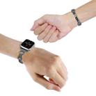 For Apple Watch Series 3 38mm Gourd Diamond Metal Watch Band(Black) - 3