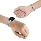For Apple Watch Series 2 42mm Gourd Diamond Metal Watch Band(Silver) - 3