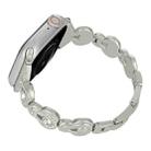 For Apple Watch 38mm Gourd Diamond Metal Watch Band(Starlight Color) - 1