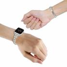 For Apple Watch 38mm Gourd Diamond Metal Watch Band(Starlight Color) - 3