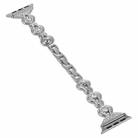 For Apple Watch 38mm Gourd Diamond Metal Watch Band(Silver) - 2