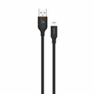 TOTU CB-6-L 15W USB to 8 Pin Silicone Data Cable, Length: 1m(Black) - 1