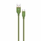 TOTU CB-6-T 25W USB to USB-C / Type-C Silicone Data Cable, Length: 1m(Green) - 1