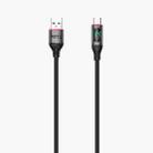 TOTU CB-7-T 30W USB to USB-C / Type-C Digital Display Fast Charging Silicone Cable, Length: 1m(Black) - 1