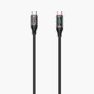 TOTU CB-7-CC 100W USB-C / Type-C to Type-C Digital Display Fast Charging Silicone Cable, Length: 1m(Black) - 1