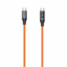 TOTU CB-7-CC 100W USB-C / Type-C to Type-C Digital Display Fast Charging Silicone Cable, Length: 1m(Orange) - 1