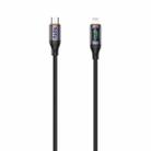 TOTU CB-7-PD 27W USB-C / Type-C to 8 Pin Digital Display Fast Charging Silicone Cable, Length: 1m(Black) - 1