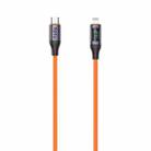 TOTU CB-7-PD 27W USB-C / Type-C to 8 Pin Digital Display Fast Charging Silicone Cable, Length: 1m(Orange) - 1