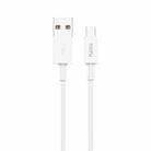 TOTU CB-9-M 12W USB to Micro USB TPE Data Cable, Length: 1m(White) - 1