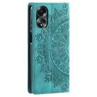 For OPPO A58 4G Totem Embossed Magnetic Leather Phone Case(Green) - 3