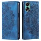 For OPPO A78 4G Totem Embossed Magnetic Leather Phone Case(Blue) - 1