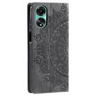 For OPPO A78 4G Totem Embossed Magnetic Leather Phone Case(Grey) - 3