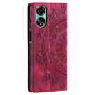 For OPPO A78 4G Totem Embossed Magnetic Leather Phone Case(Red) - 3