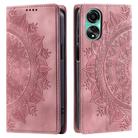 For OPPO A78 4G Totem Embossed Magnetic Leather Phone Case(Rose Gold) - 1