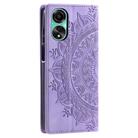 For OPPO A78 4G Totem Embossed Magnetic Leather Phone Case(Purple) - 3