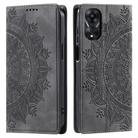 For OPPO A78 5G / A58 5G Totem Embossed Magnetic Leather Phone Case(Grey) - 1