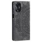 For OPPO A78 5G / A58 5G Totem Embossed Magnetic Leather Phone Case(Grey) - 3