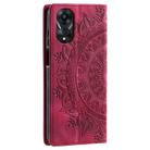 For OPPO A78 5G / A58 5G Totem Embossed Magnetic Leather Phone Case(Red) - 3