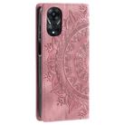 For OPPO A78 5G / A58 5G Totem Embossed Magnetic Leather Phone Case(Rose Gold) - 3