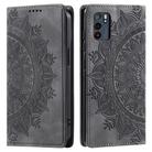 For OPPO Reno6 5G Totem Embossed Magnetic Leather Phone Case(Grey) - 1