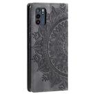 For OPPO Reno6 5G Totem Embossed Magnetic Leather Phone Case(Grey) - 3