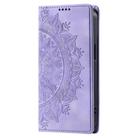 For OPPO Reno6 5G Totem Embossed Magnetic Leather Phone Case(Purple) - 2