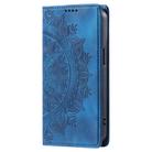 For OPPO Reno7 5G Totem Embossed Magnetic Leather Phone Case(Blue) - 2