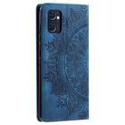 For OPPO Reno7 5G Totem Embossed Magnetic Leather Phone Case(Blue) - 3