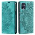 For OPPO Reno7 5G Totem Embossed Magnetic Leather Phone Case(Green) - 1