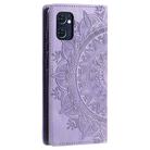 For OPPO Reno7 5G Totem Embossed Magnetic Leather Phone Case(Purple) - 3